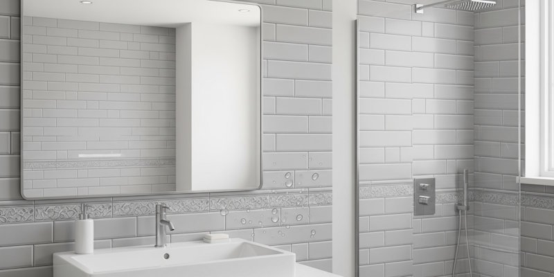 Illustration of tile-effect wall panels